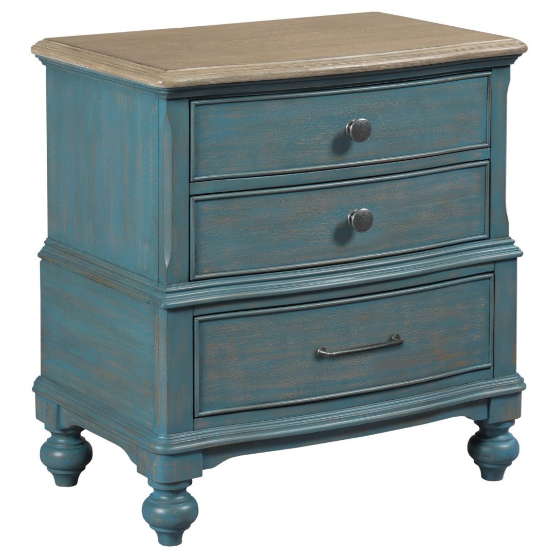 American Drew Litchfield 750 Moray Three Drawer Nightstand with USB